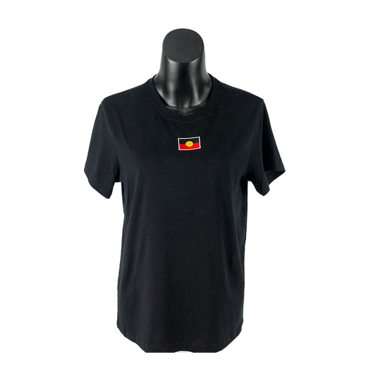 Embroidered Aboriginal Flag Unisex Adults 100% Organic Cotton Tee