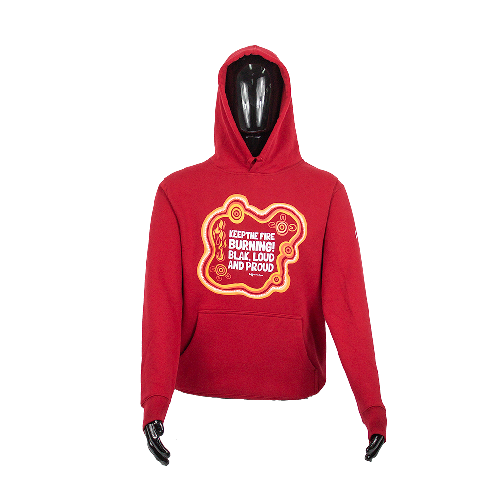 Keep the Fire Burning! NAIDOC 2024 Red Unisex Hoodie