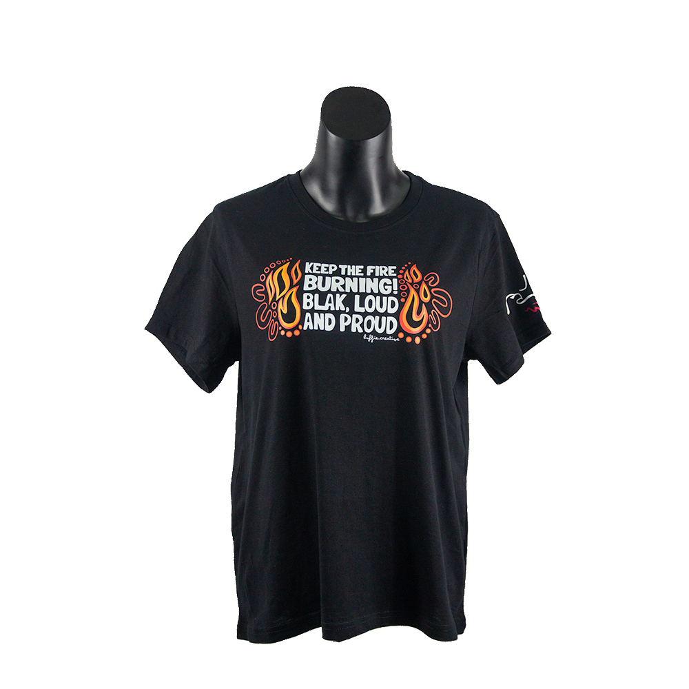 (Pre-Order) Keep the Fire Burning! NAIDOC 2024 100% Organic Cotton Mens Shirt